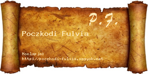 Poczkodi Fulvia névjegykártya